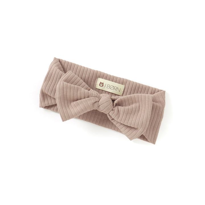 JBØRN Organic Cotton Ribbed Baby Headband in Ribbed Dusty Blush, sold by JBørn Baby Products Shop, Personalizable by JustBørn