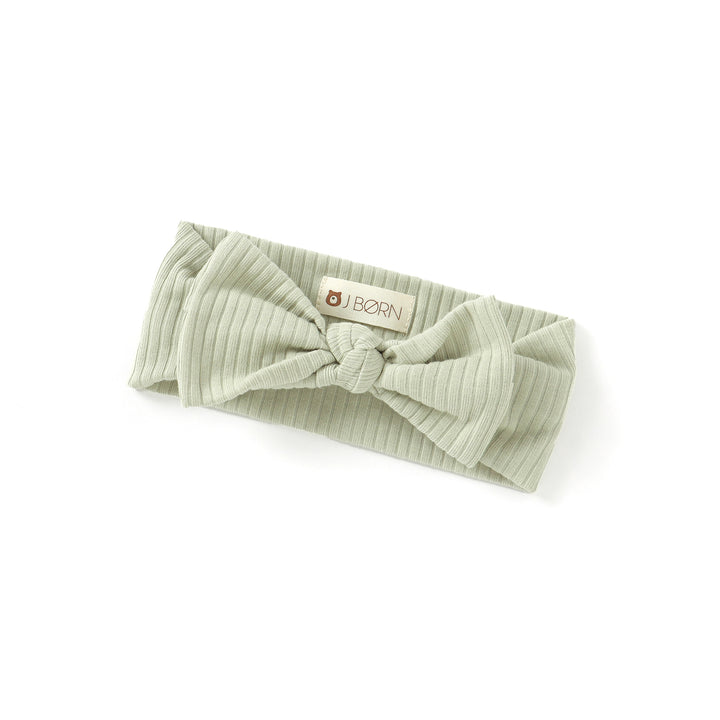 JBØRN Organic Cotton Ribbed Baby Headband in Ribbed Pistachio, sold by JBørn Baby Products Shop, Personalizable by JustBørn