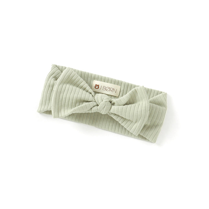 JBØRN Organic Cotton Ribbed Baby Headband Ribbed Pistachio - Personalisable Baby Products Sold and Personalised by JustBørn