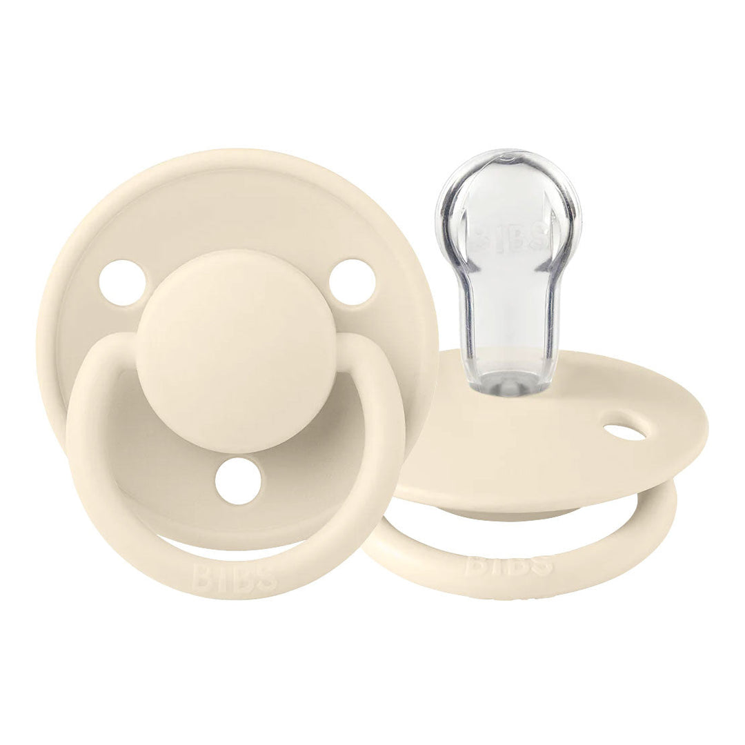 BIBS De Lux Silicone Pacifiers | One Size | Personalised Ivory - Personalisable Baby Products Sold and Personalised by JustBørn