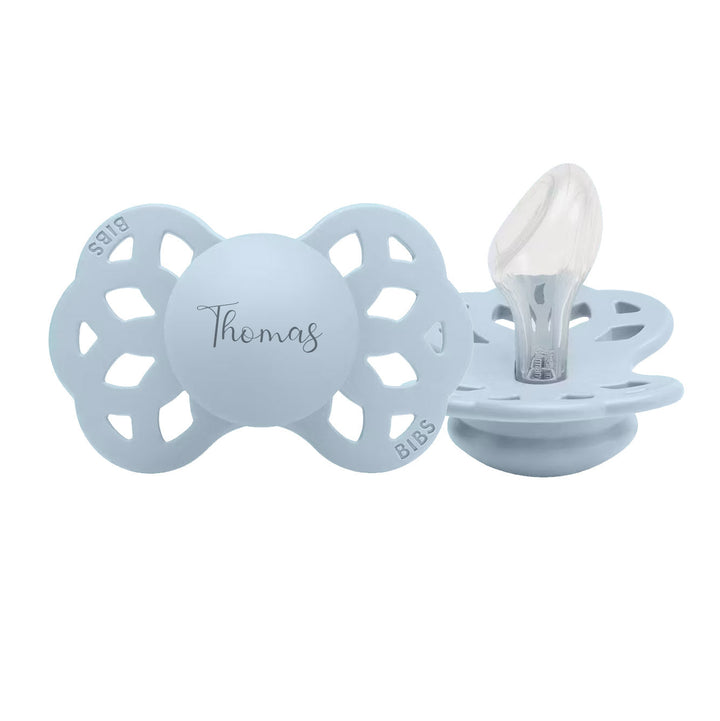 BIBS Infinity Anatomical Silicone Pacifiers | Personalised Baby Blue - Personalisable Baby Products Sold and Personalised by JustBørn