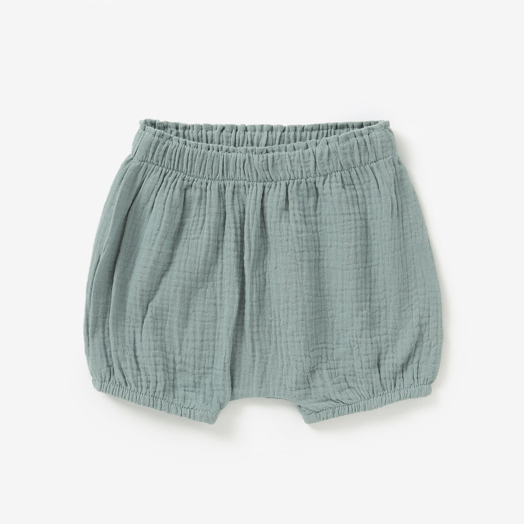 JBØRN Organic Cotton Muslin Baby Shorts in Muslin Lily Pad, sold by JBørn Baby Products Shop, Personalizable by JustBørn