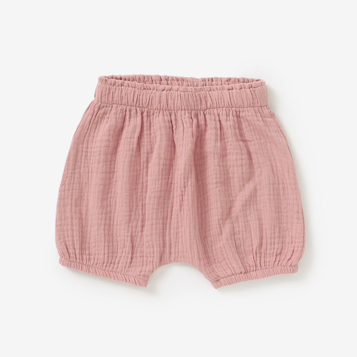 JBØRN Organic Cotton Muslin Baby Shorts in Muslin Powder Blush, sold by JBørn Baby Products Shop, Personalizable by JustBørn