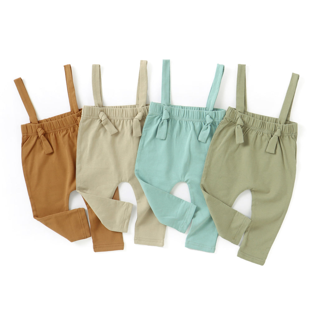 JBØRN Organic Cotton Baby Suspender Leggings in Clay, sold by JBørn Baby Products Shop, Personalizable by JustBørn