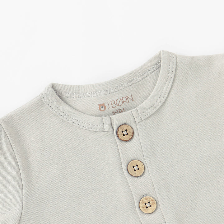 JBØRN Organic Cotton Baby Jumpsuit | Personalisable in Greige, sold by JBørn Baby Products Shop, Personalizable by JustBørn