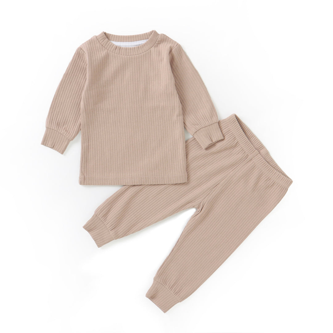 JBØRN Organic Cotton Ribbed Baby Pyjamas | Personalisable in Ribbed Dusty Blush, sold by JBørn Baby Products Shop, Personalizable by JustBørn