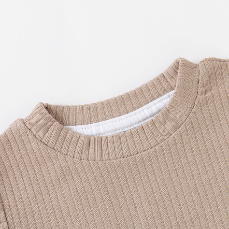 JBØRN Organic Cotton Ribbed Baby Pyjamas - Personalisable Baby Products Sold and Personalised by JustBørn