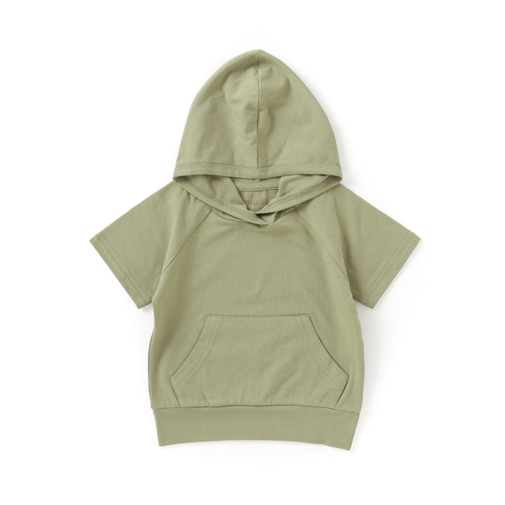 JBØRN Organic Cotton Short Sleeve Hooded Top | Personalisable in Sage, sold by JBørn Baby Products Shop, Personalizable by JustBørn