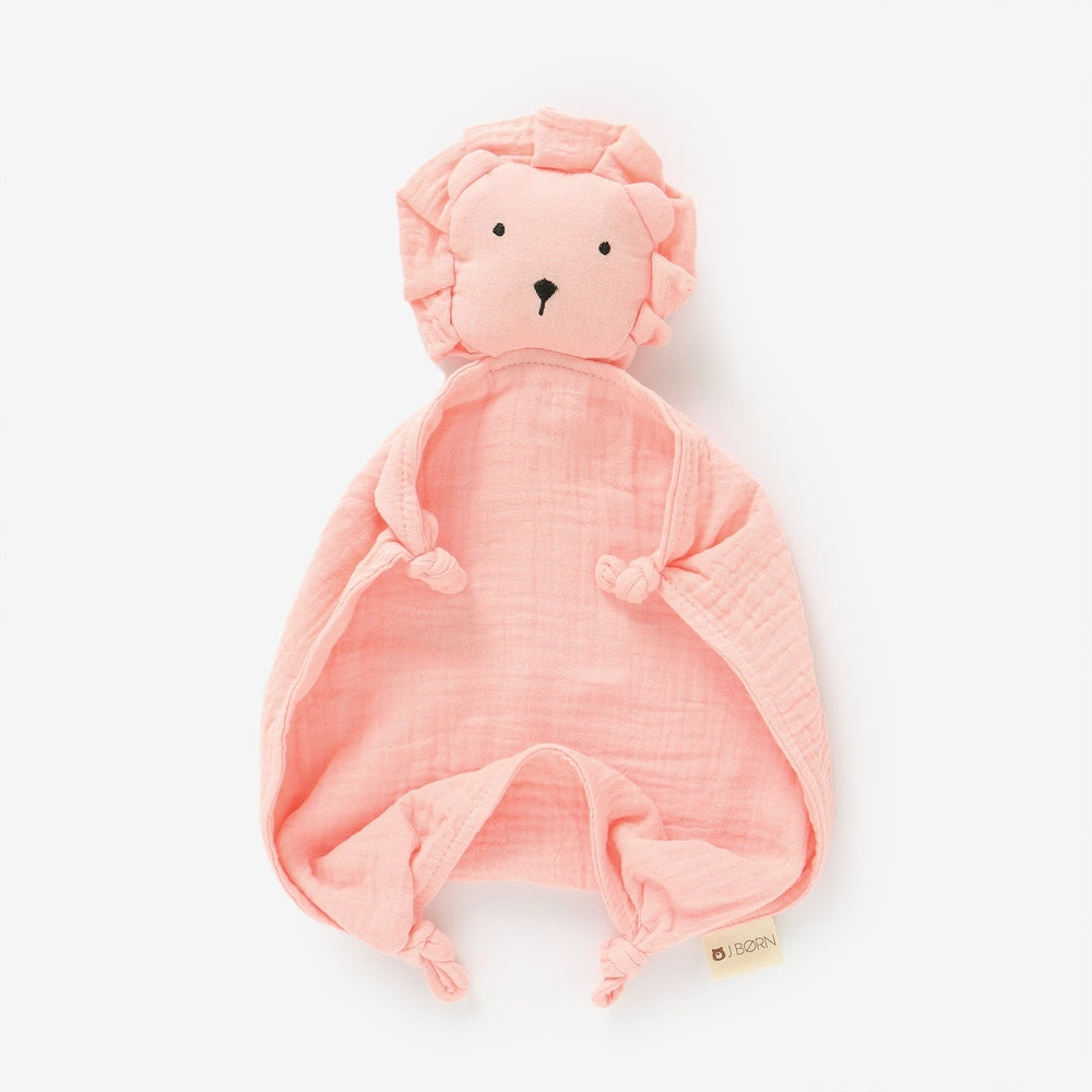 JBØRN Organic Cotton Muslin Lion Comforter | Personalisable in Muslin Peachy Pink, sold by JBørn Baby Products Shop, Personalizable by JustBørn