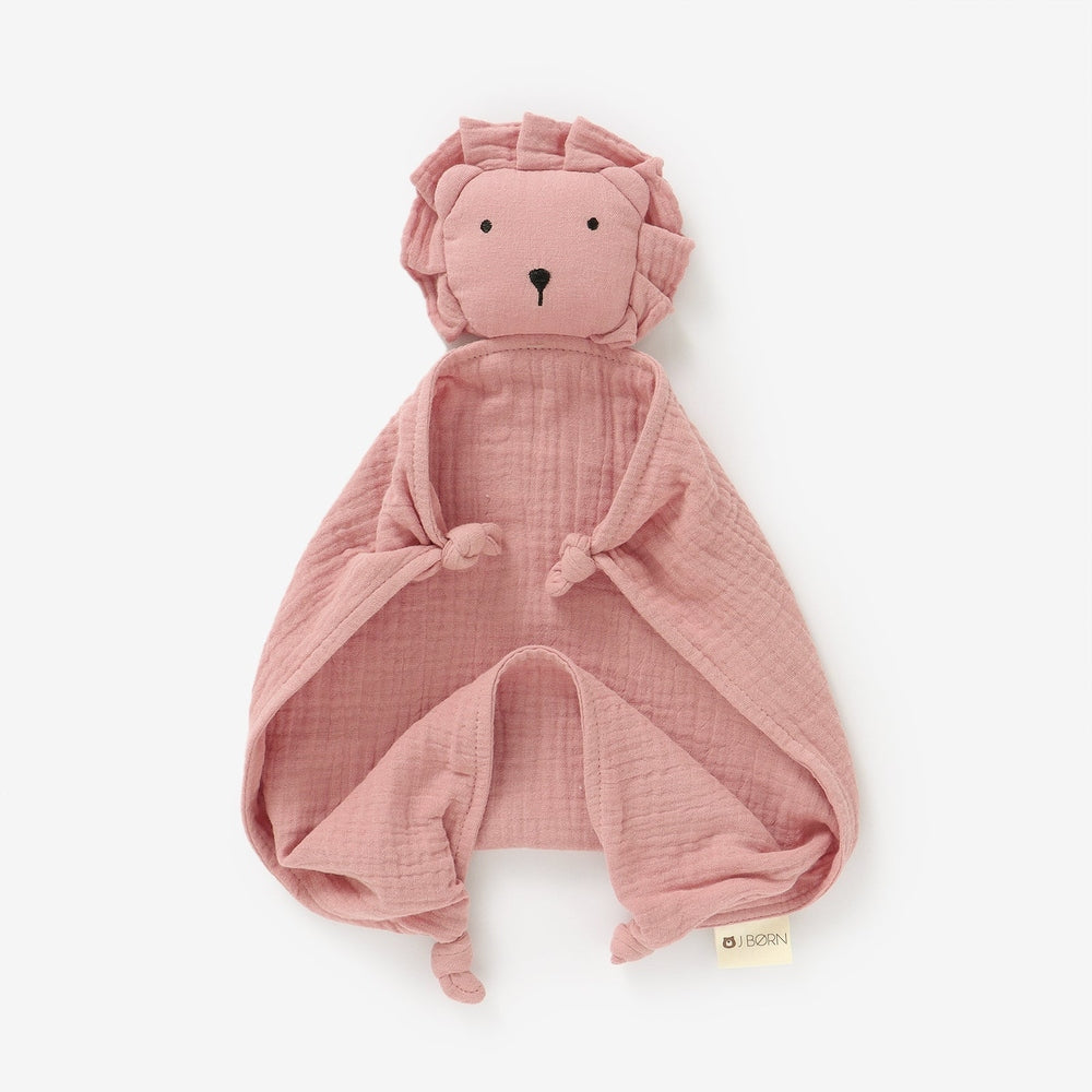 JBØRN Organic Cotton Muslin Lion Comforter | Personalisable in Muslin Powder Blush, sold by JBørn Baby Products Shop, Personalizable by JustBørn