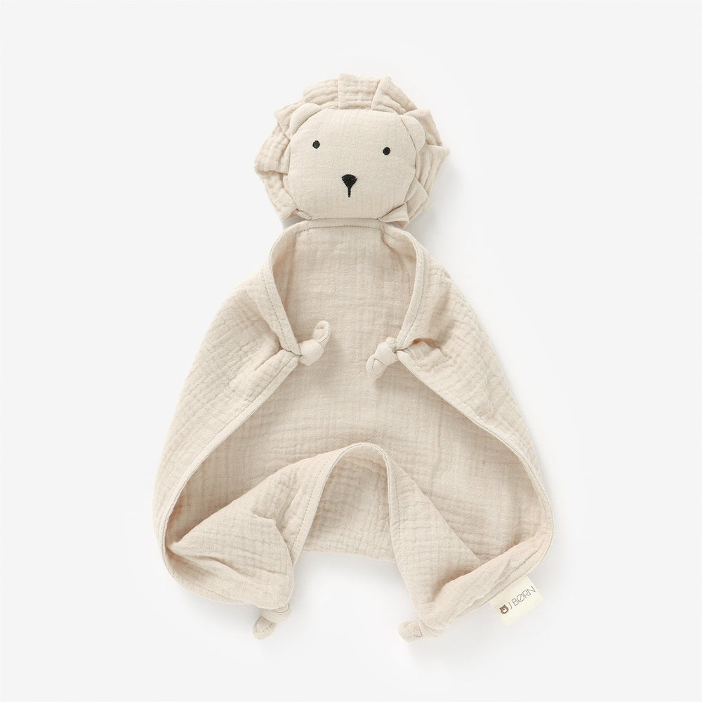 JBØRN Organic Cotton Muslin Lion Comforter | Personalisable in Muslin Sandstone, sold by JBørn Baby Products Shop, Personalizable by JustBørn