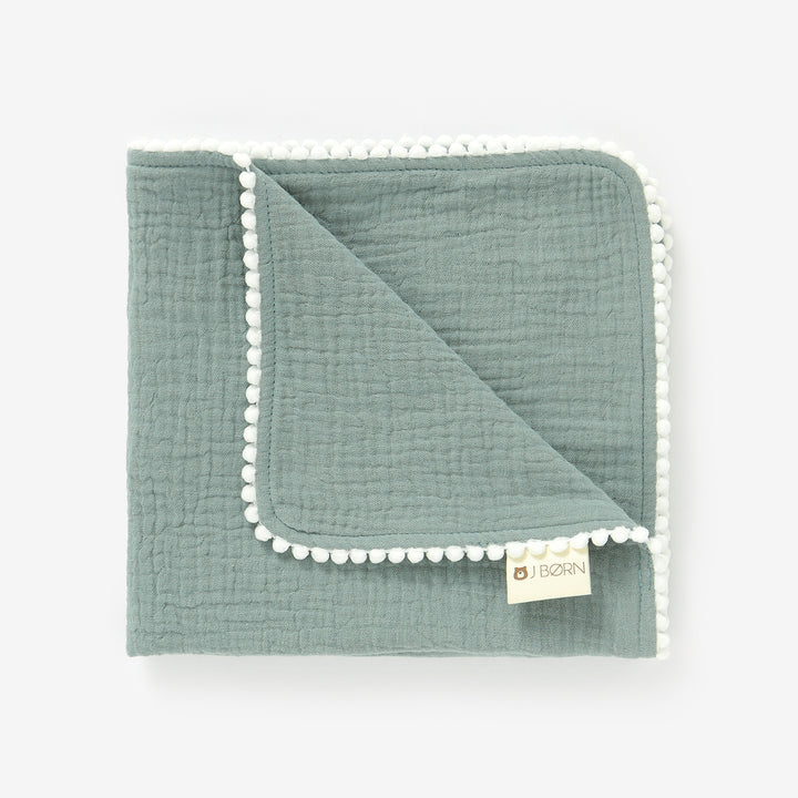 JBØRN Organic Cotton Muslin Baby Cloth | Personalisable in Muslin Lily Pad, sold by JBørn Baby Products Shop, Personalizable by JustBørn