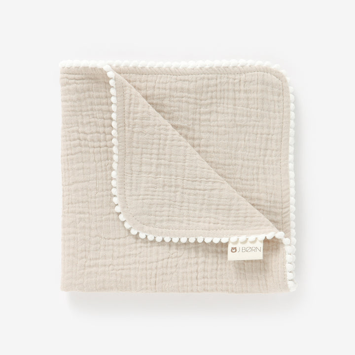 JBØRN Organic Cotton Muslin Baby Cloth | Personalisable in Muslin Sandstone, sold by JBørn Baby Products Shop, Personalizable by JustBørn