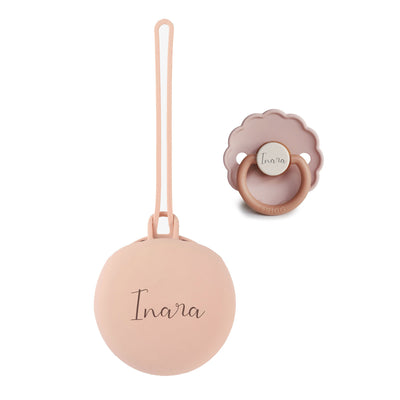 FRIGG Latex Pacifier & Matching JBØRN Holder Pod - Personalisable Baby Products Sold and Personalised by JustBørn