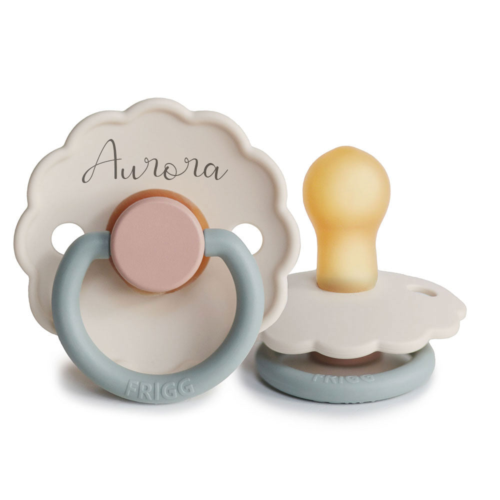 FRIGG Daisy Bloom Natural Rubber Latex Pacifier - Personalisable Baby Products Sold and Personalised by JustBørn