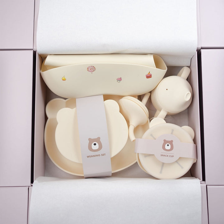 JBØRN Baby Weaning Essentials Gift Box | Personalisable in Ivory, sold by JBørn Baby Products Shop, Personalizable by JustBørn