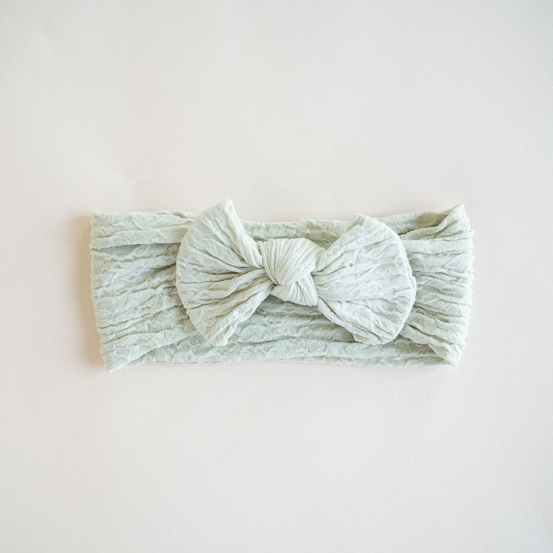 JBØRN Baby Girl Bow Headbands | Sophia Collection Sophia Sage - Personalisable Baby Products Sold and Personalised by JustBørn