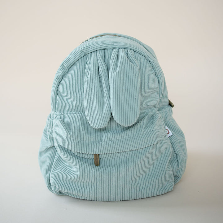 JBØRN Personalised Bunny Backpack Velvet Seafoam - Personalisable Baby Products Sold and Personalised by JustBørn