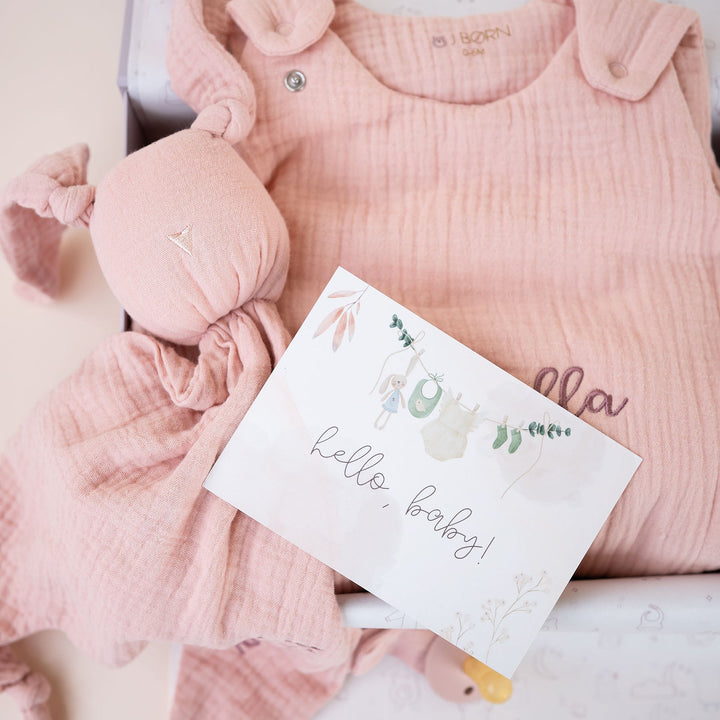 JBØRN Set de Regalo para Bebé | Bolsa de Dormir de Muselina de Algodón Orgánico y Primeros Chupetes