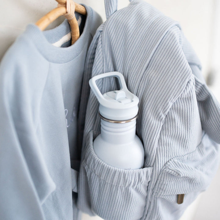 JBØRN Toddler Travel Bundle | Backpack, Water Bottle & Lunch Box Set Powder Blue Travel Bundle - Personalisable Baby Products Sold and Personalised by JustBørn