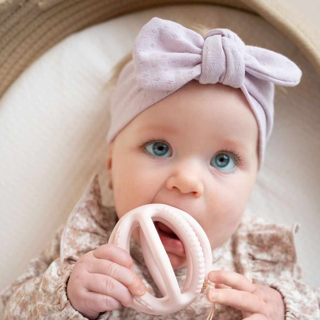 JBØRN Baby Girl Soft & Stretchy Headband | Mia Collection Mia Pink Plum - Personalisable Baby Products Sold and Personalised by JustBørn