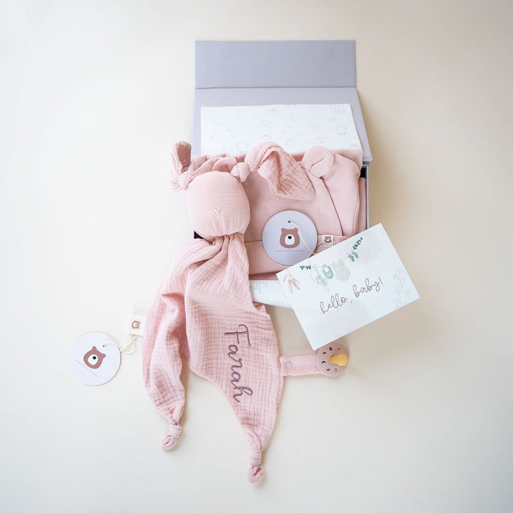 JBØRN Baby Gift Set | Organic Cotton Sleeping Gown & Comforter Gift Set - Personalisable Baby Products Sold and Personalised by JustBørn