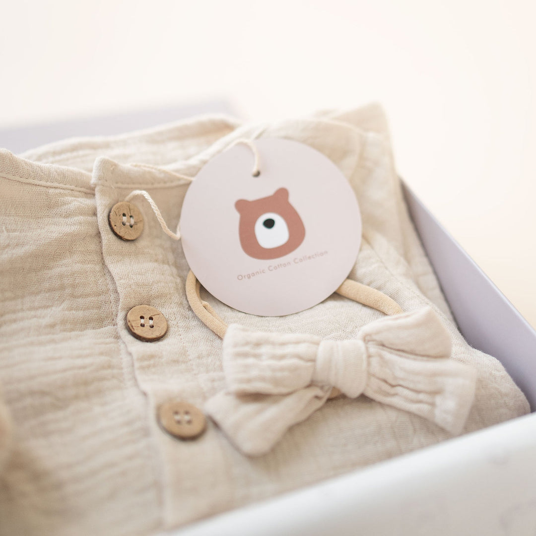 JBØRN New Baby Girl Gift Set | Personalised Teddy & Matching Baby Dress - Personalisable Baby Products Sold and Personalised by JustBørn