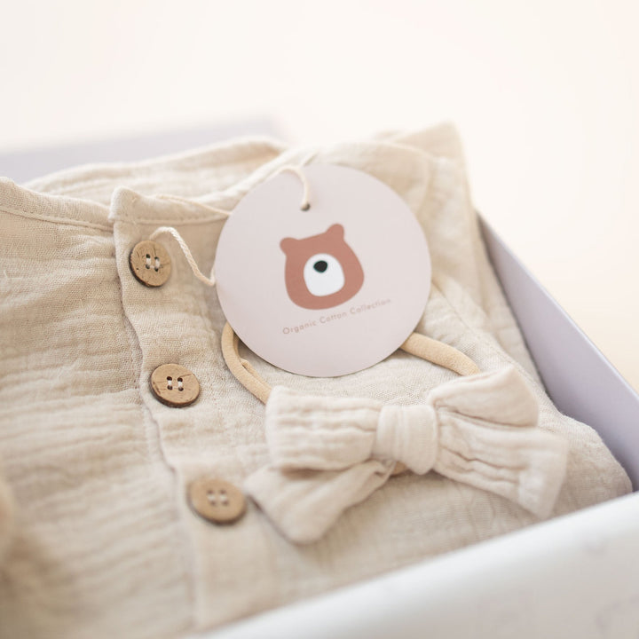 JBØRN New Baby Girl Gift Set | Personalised Teddy & Matching Baby Dress - Personalisable Baby Products Sold and Personalised by JustBørn