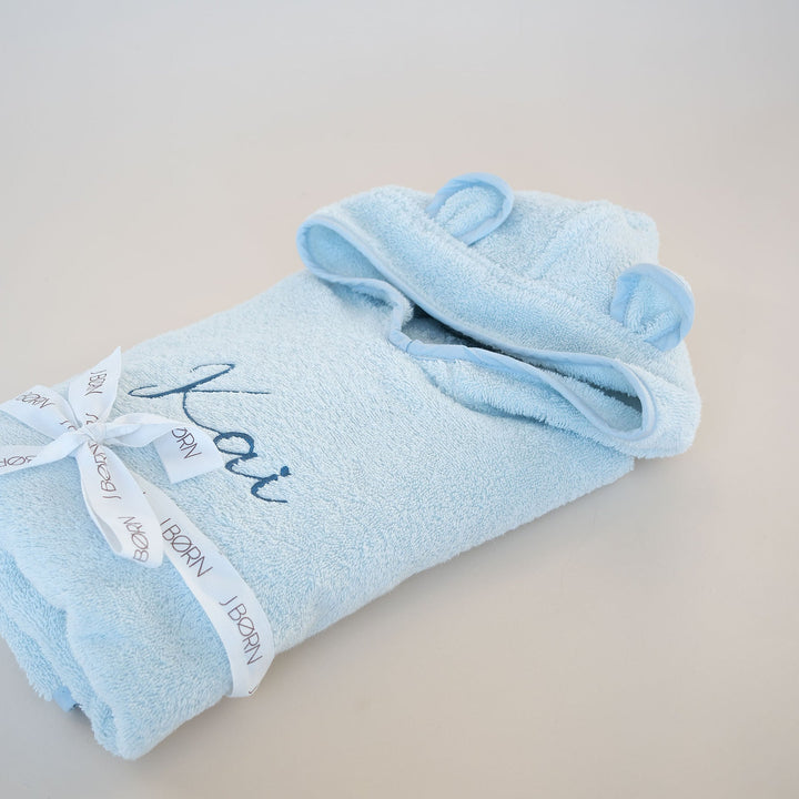 JBØRN Organic Cotton Hooded Poncho - Personalisable Baby Products Sold and Personalised by JustBørn