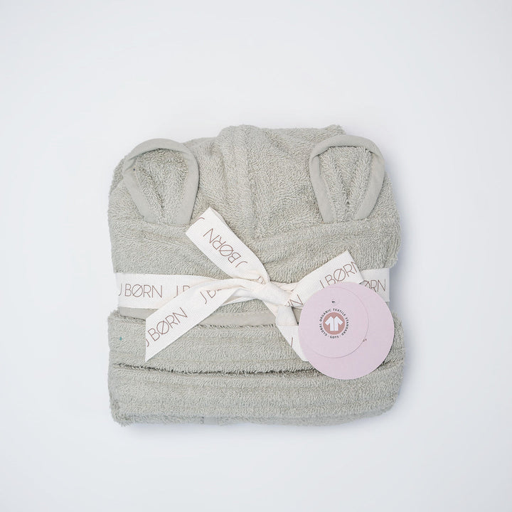 JBØRN Organic Cotton Baby Hooded Towelling Bathrobe | Personalisable in Sage, sold by JBørn Baby Products Shop, Personalizable by JustBørn
