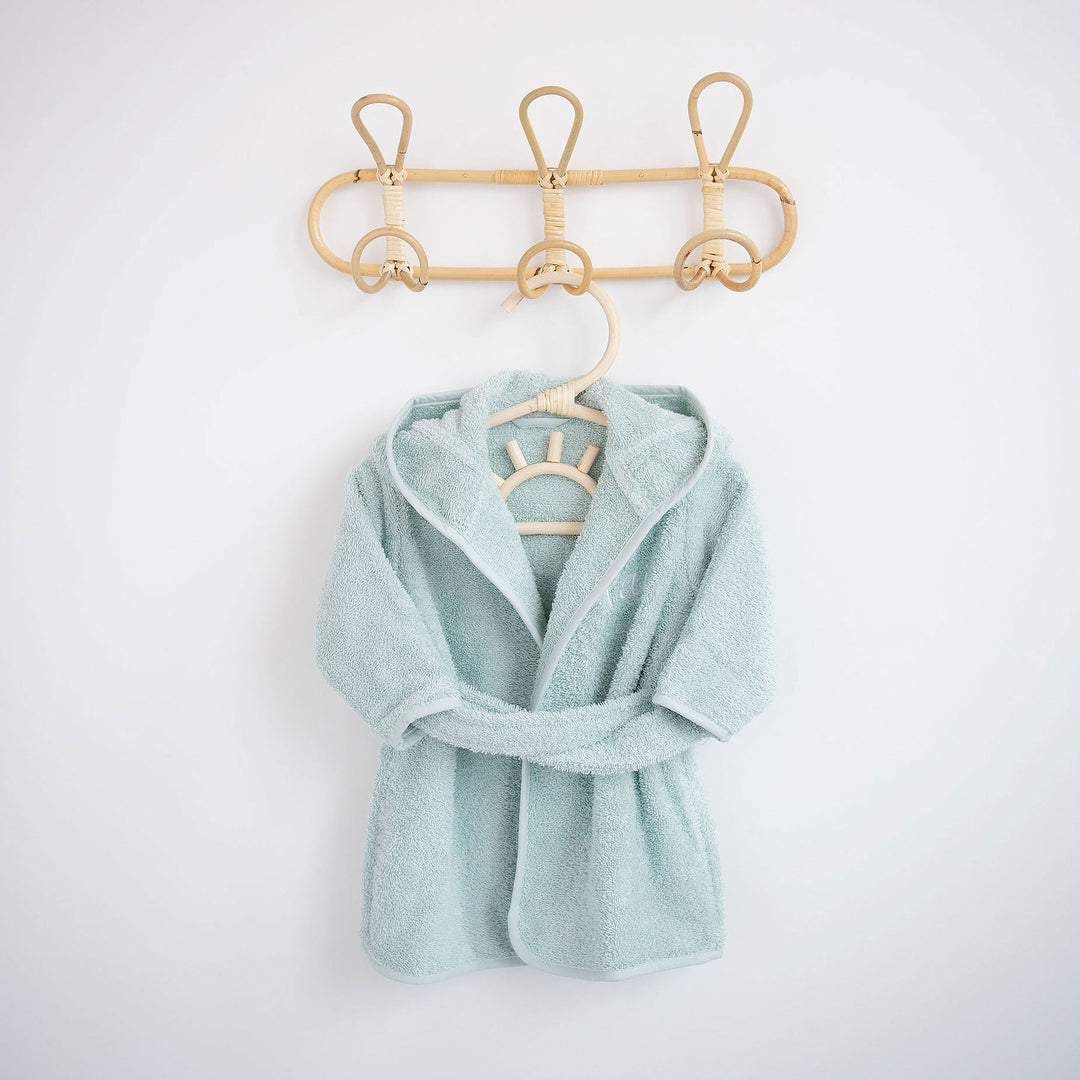 JBØRN Organic Cotton Baby Hooded Towelling Bathrobe | Personalisable in Mint, sold by JBørn Baby Products Shop, Personalizable by JustBørn