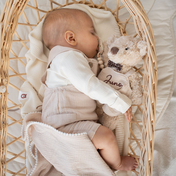 JBØRN Baby Boy Gift Set | Personalised Teddy & Matching Baby Dungarees - Personalisable Baby Products Sold and Personalised by JustBørn