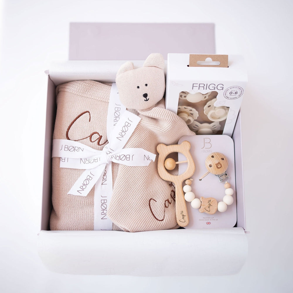 JBØRN Luxury Newborn Gift Box Bundle in Vanilla, sold by JBørn Baby Products Shop, Personalizable by JustBørn