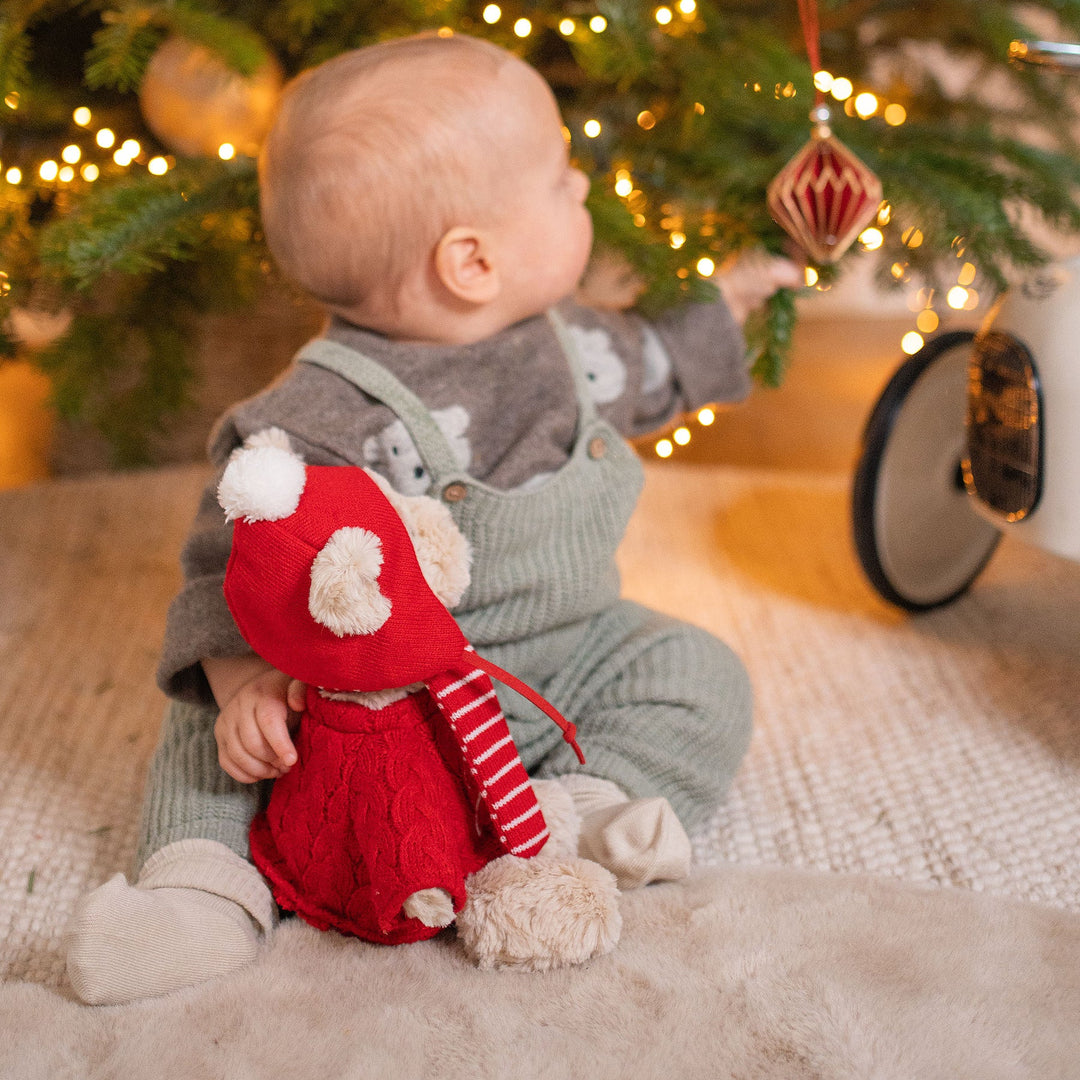 JBØRN Weihnachts-Teddybär als Kuscheltier mit personalisierbarem festlichem Outfit - Personalisierbare Babyprodukte, verkauft und personalisiert von JustBørn