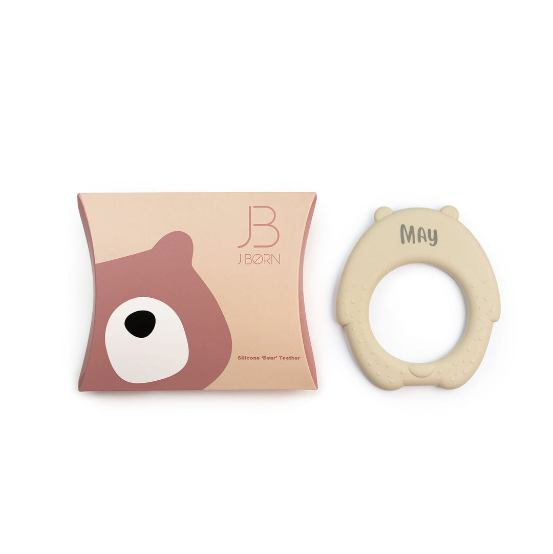 JBØRN Silicone Baby Teether (Bear) | Personalisable - Personalisable Baby Products Sold and Personalised by JustBørn