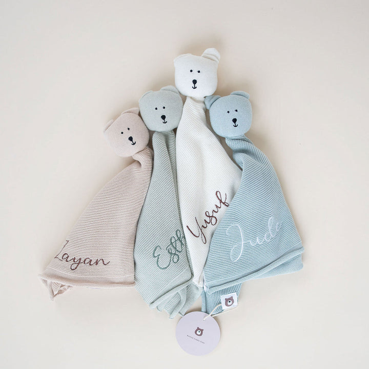 JBØRN Bear Knit Comforter | Personalisable - Personalisable Baby Products Sold and Personalised by JustBørn