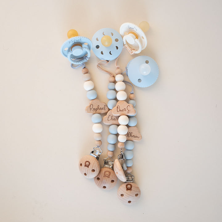 JBØRN Cloud Pacifier Clip - Personalisable Baby Products Sold and Personalised by JustBørn