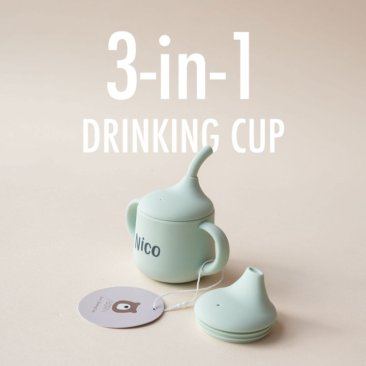 JBØRN 3-in-1 Drinking Cup | Personalisable - Personalisable Baby Products Sold and Personalised by JustBørn