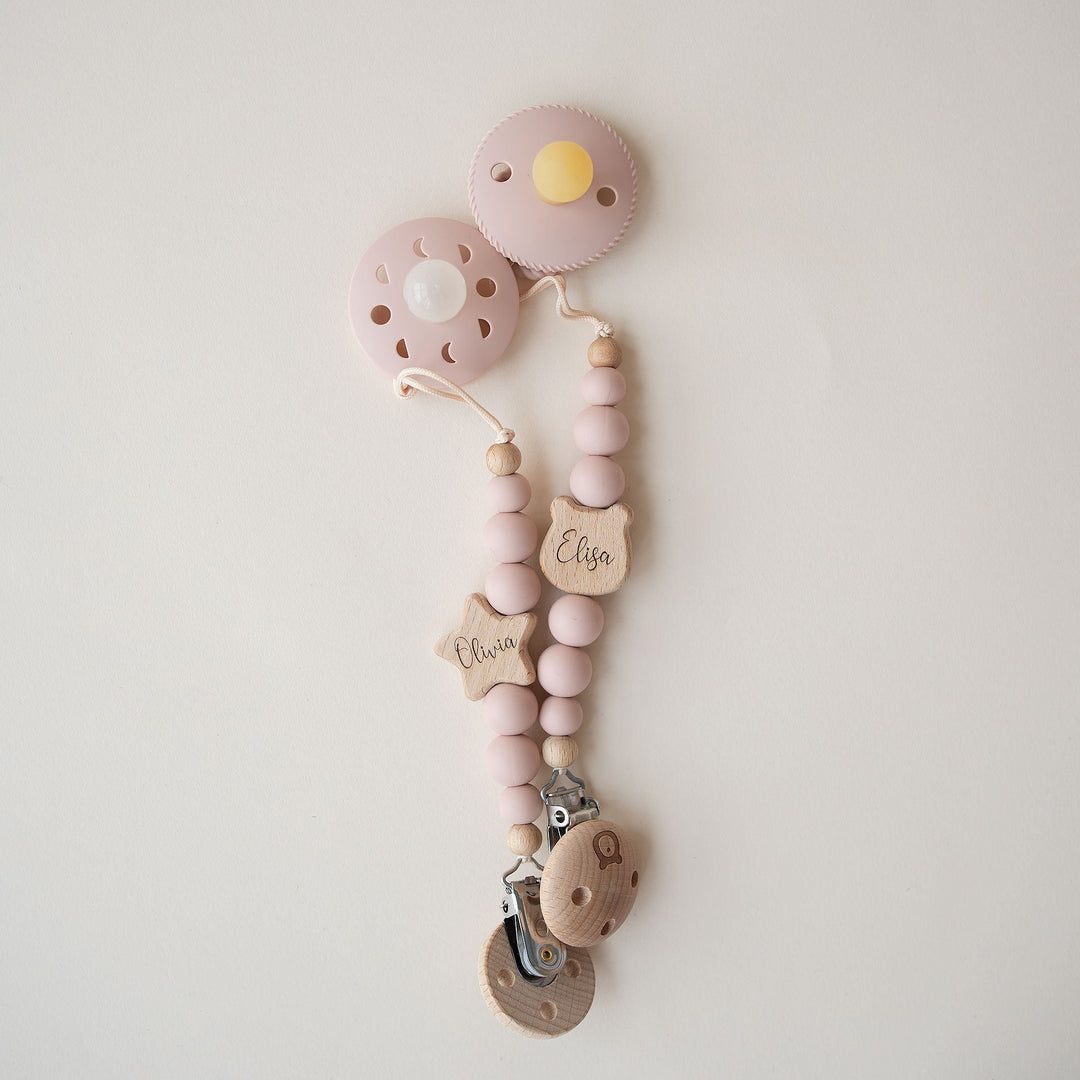 JBØRN Star Pacifier Clip - Personalisable Baby Products Sold and Personalised by JustBørn
