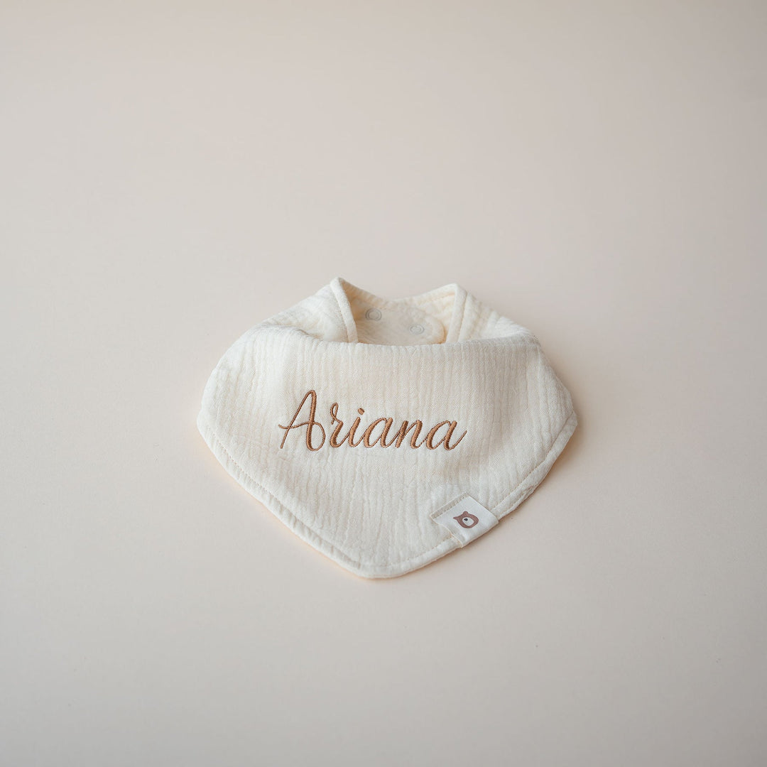 JBØRN Organic Cotton Muslin Baby Bib - Personalisable Baby Products Sold and Personalised by JustBørn