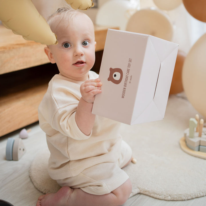 JBØRN Personalised Wooden Birthday Cake - Personalisable Baby Products Sold and Personalised by JustBørn