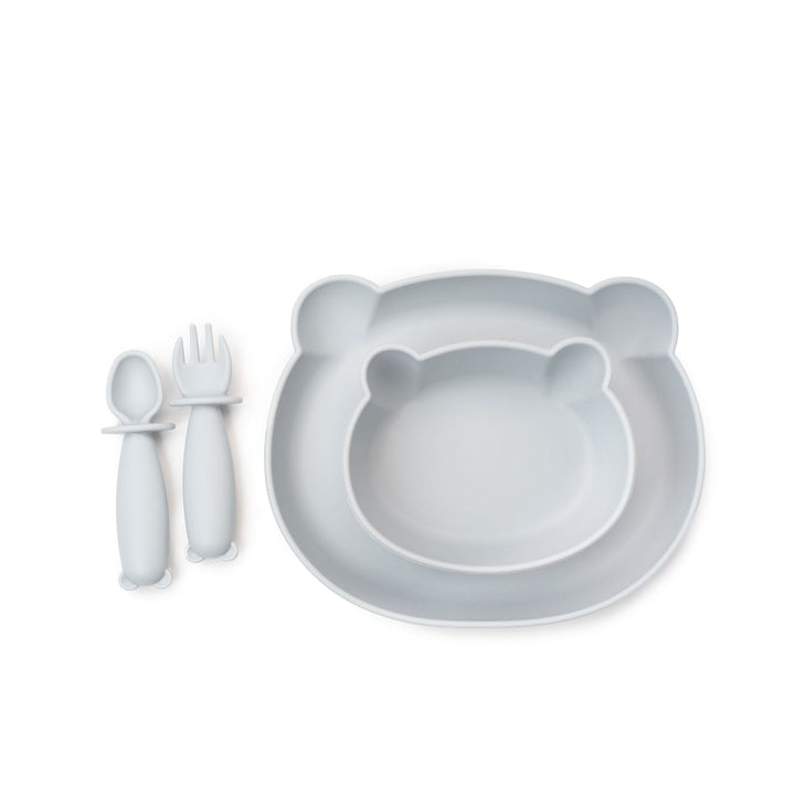 JBØRN Baby Meal Time Set | Weaning Set | Personalisable in Cloud, sold by JBørn Baby Products Shop, Personalizable by JustBørn
