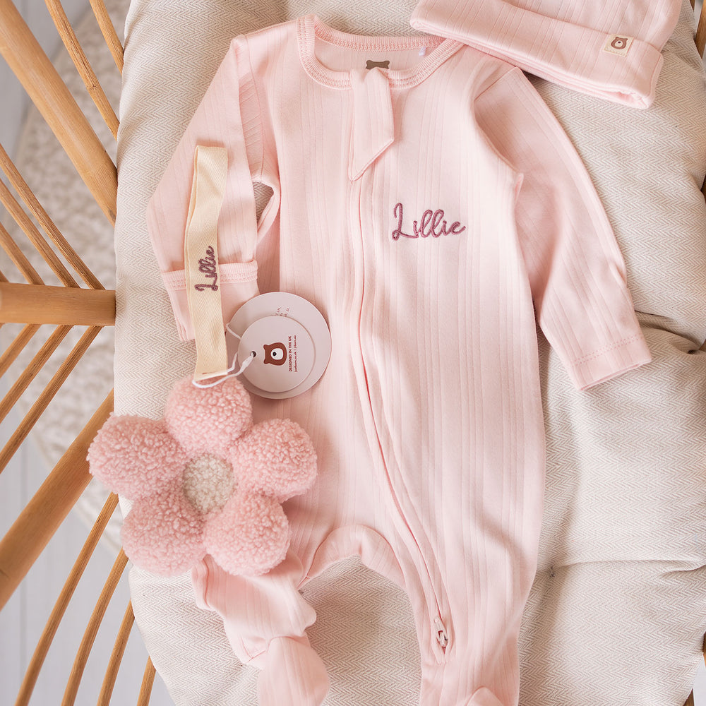 JBØRN Ribbed Bamboo Essential Bundle | 4 Pieces - Personalisable Baby Products Sold and Personalised by JustBørn