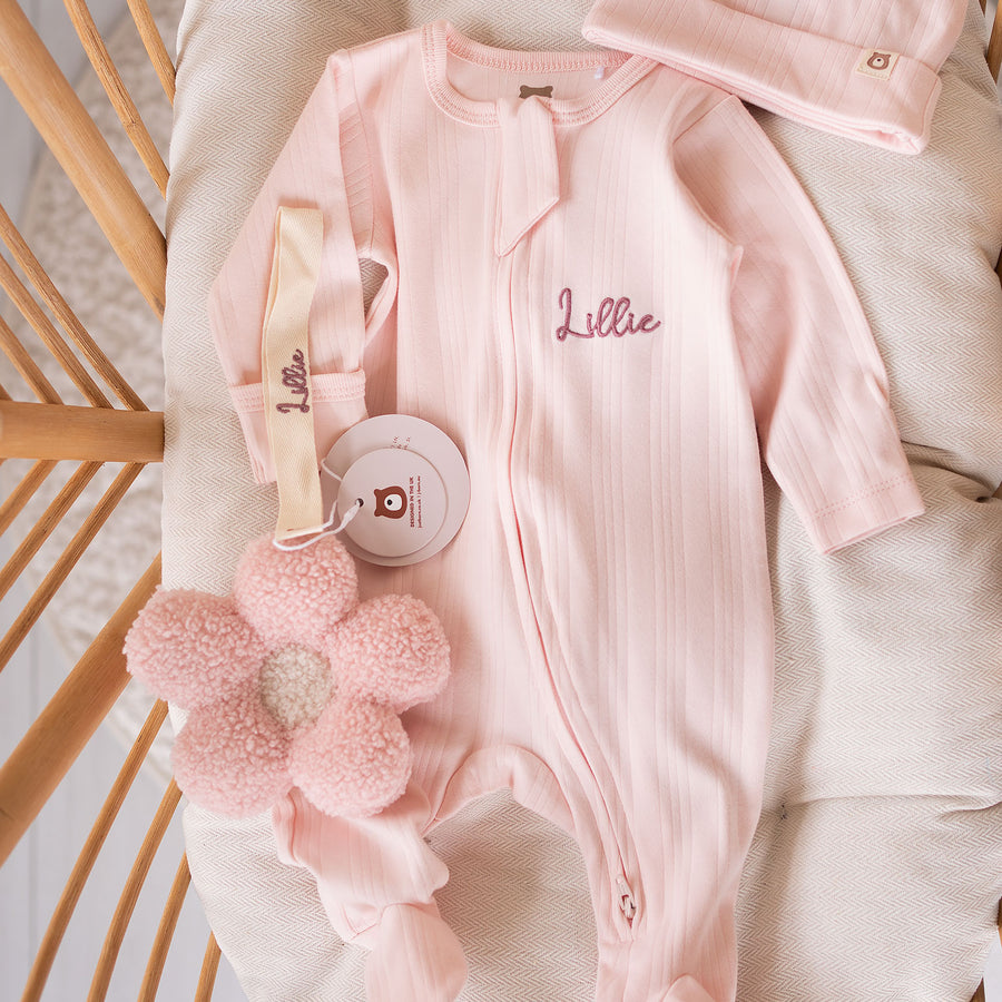 JBØRN Ribbed Bamboo Essential Bundle | 4 Pieces - Personalisable Baby Products Sold and Personalised by JustBørn