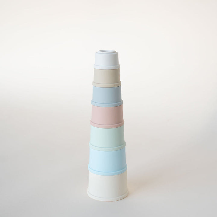 JBØRN Silicone Stacking Tower Cups - Personalisable Baby Products Sold and Personalised by JustBørn