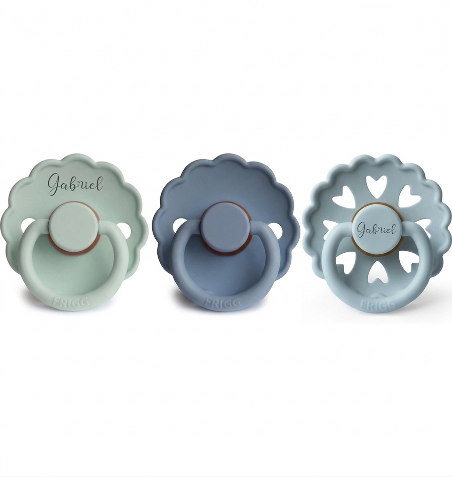 Frigg Daisy & Fairytale Natural Rubber Latex Pacifiers | Size 1 | Last Chance Yes - Personalisable Baby Products Sold and Personalised by JustBørn