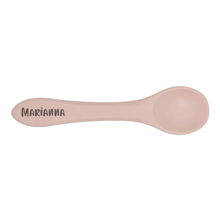 JBØRN Kids Silicone Spoon | Personalisable in Blush, sold by JBørn Baby Products Shop, Personalizable by JustBørn