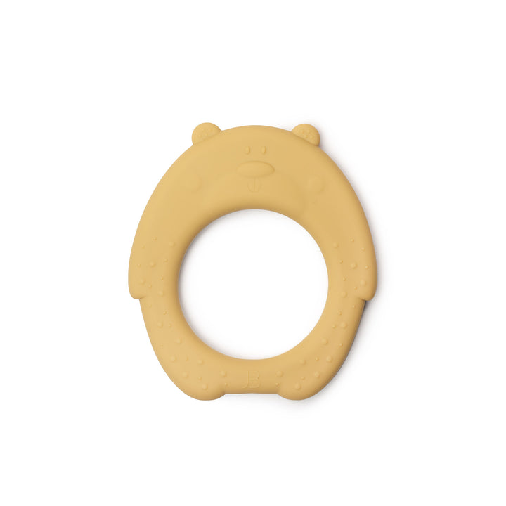 JBØRN Bear Silicone Baby Teether Honey Gold No - Personalisable Baby Products Sold and Personalised by JustBørn