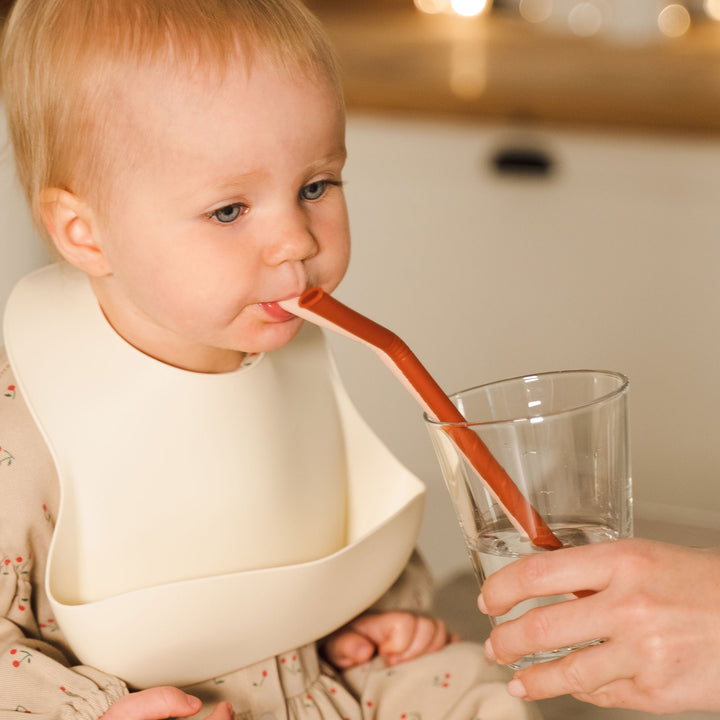 JBØRN Silicone Baby Feeding Bib | Weaning Essentials Seafoam Yes - Personalisable Baby Products Sold and Personalised by JustBørn