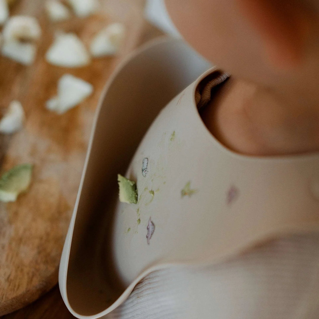 JBØRN Silicone Baby Feeding Bib | Weaning Essentials Seafoam Yes - Personalisable Baby Products Sold and Personalised by JustBørn